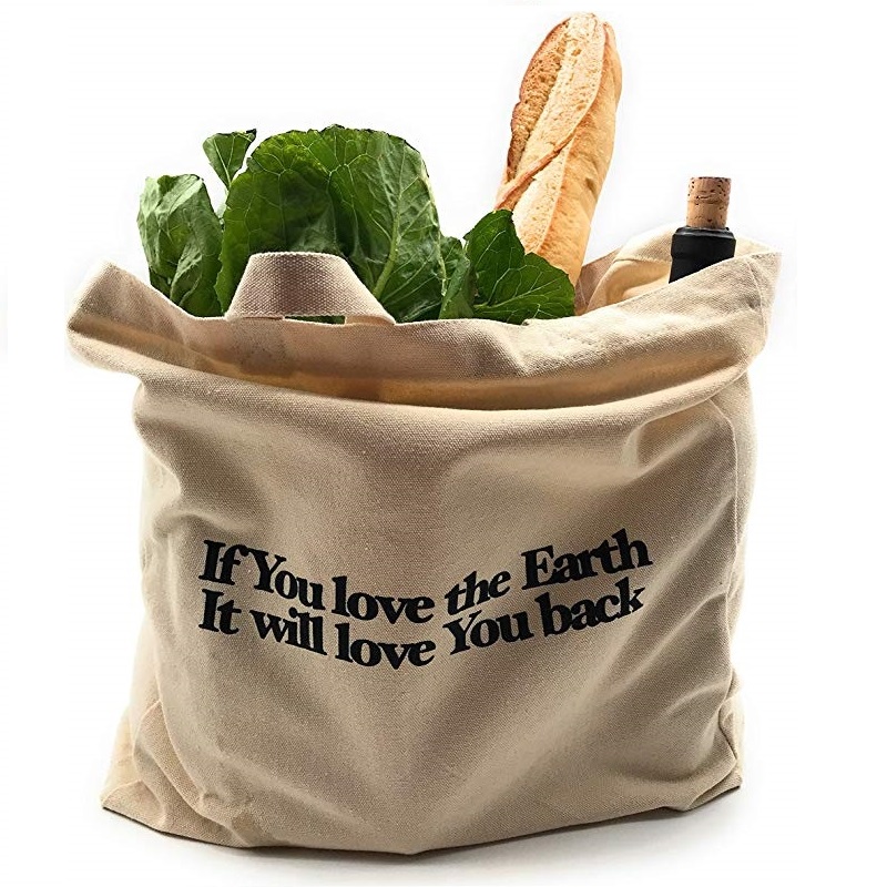 GIVS.cao thuế hữu cơ Nước trái cây Shopping Bag đồ bông gòn Tote Bags với logo được in riêng